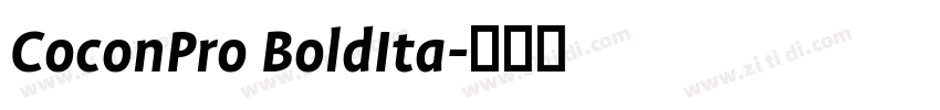 CoconPro BoldIta字体转换